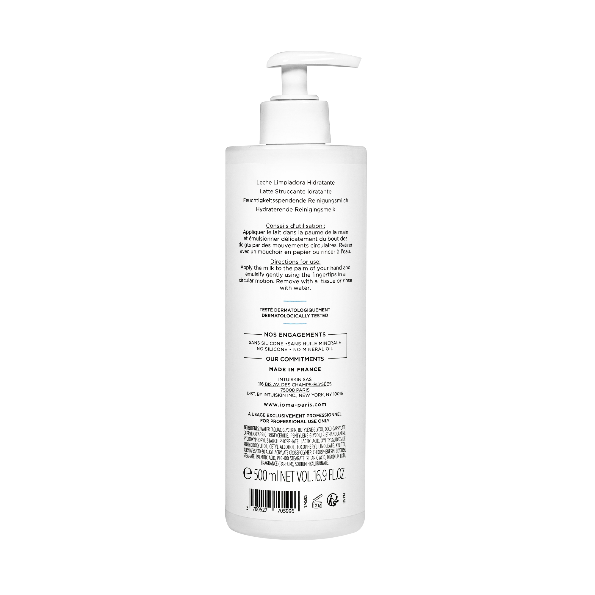 Lait démaquillant hydratant - pro cabine