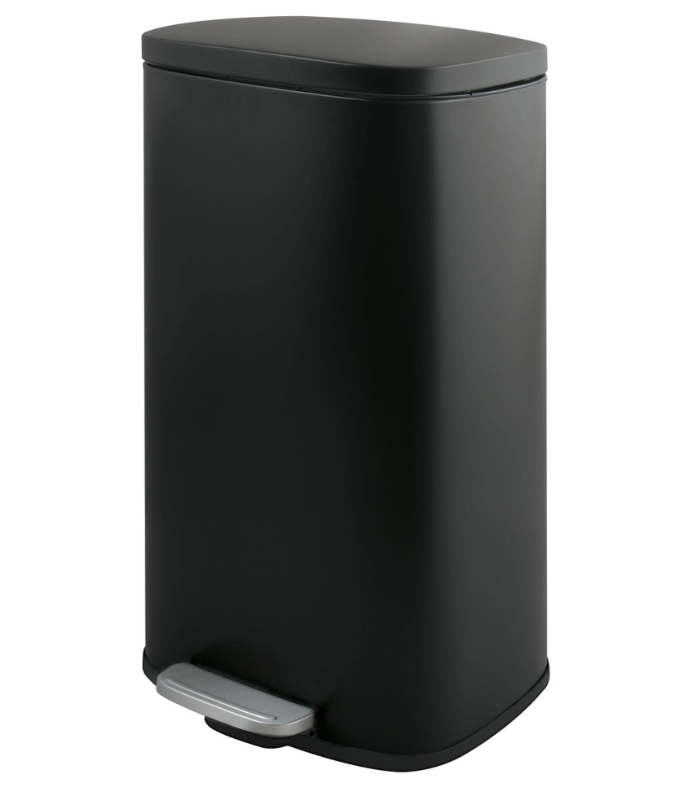 Akira 50L Steel Pedal Bin Matt Black