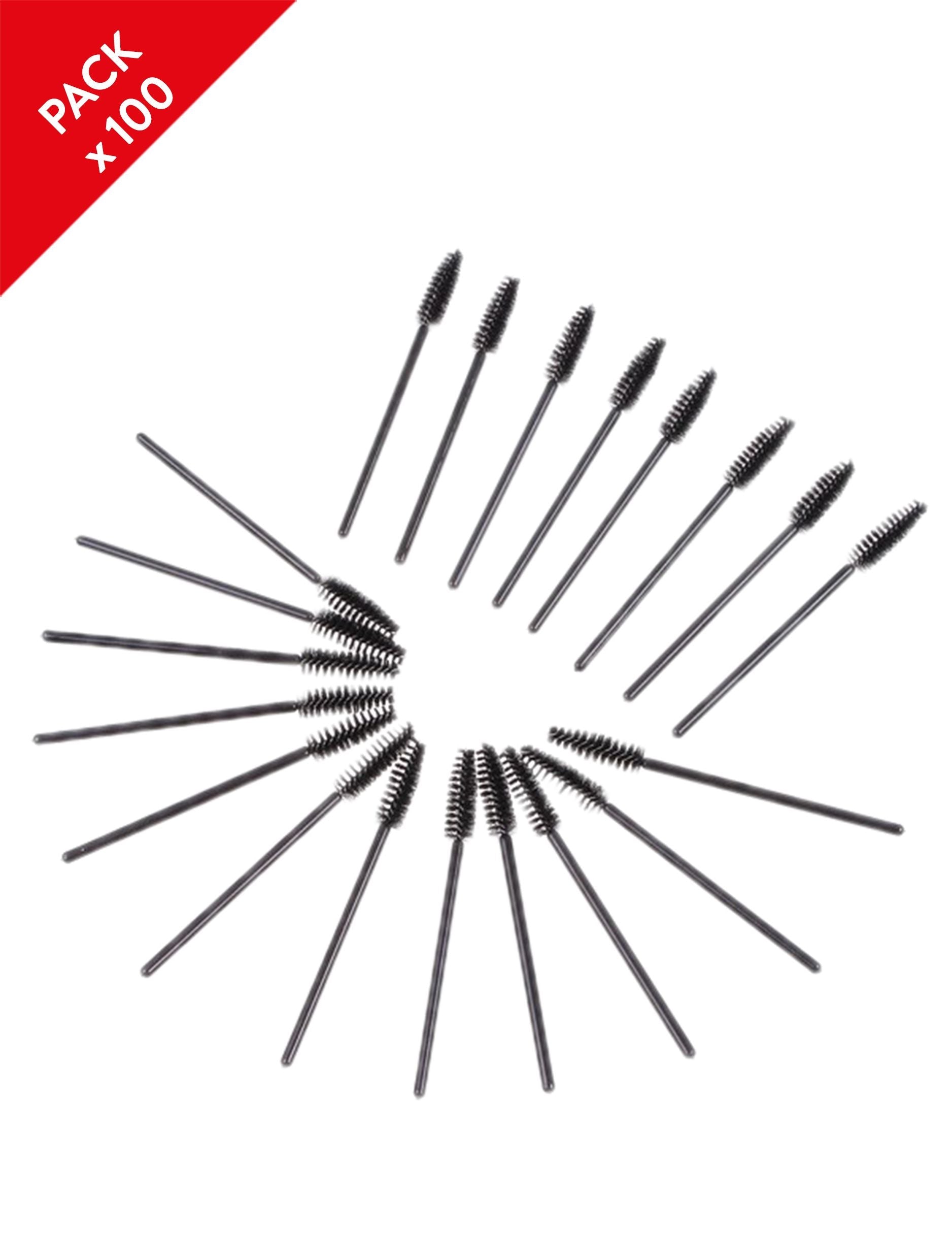 100x Disposable Black Brushes